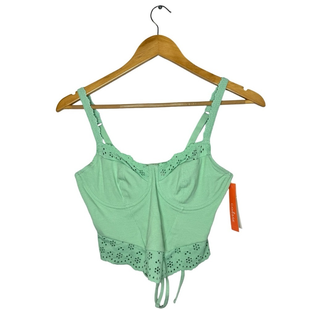 New Colsie Top Light Green Size Medium